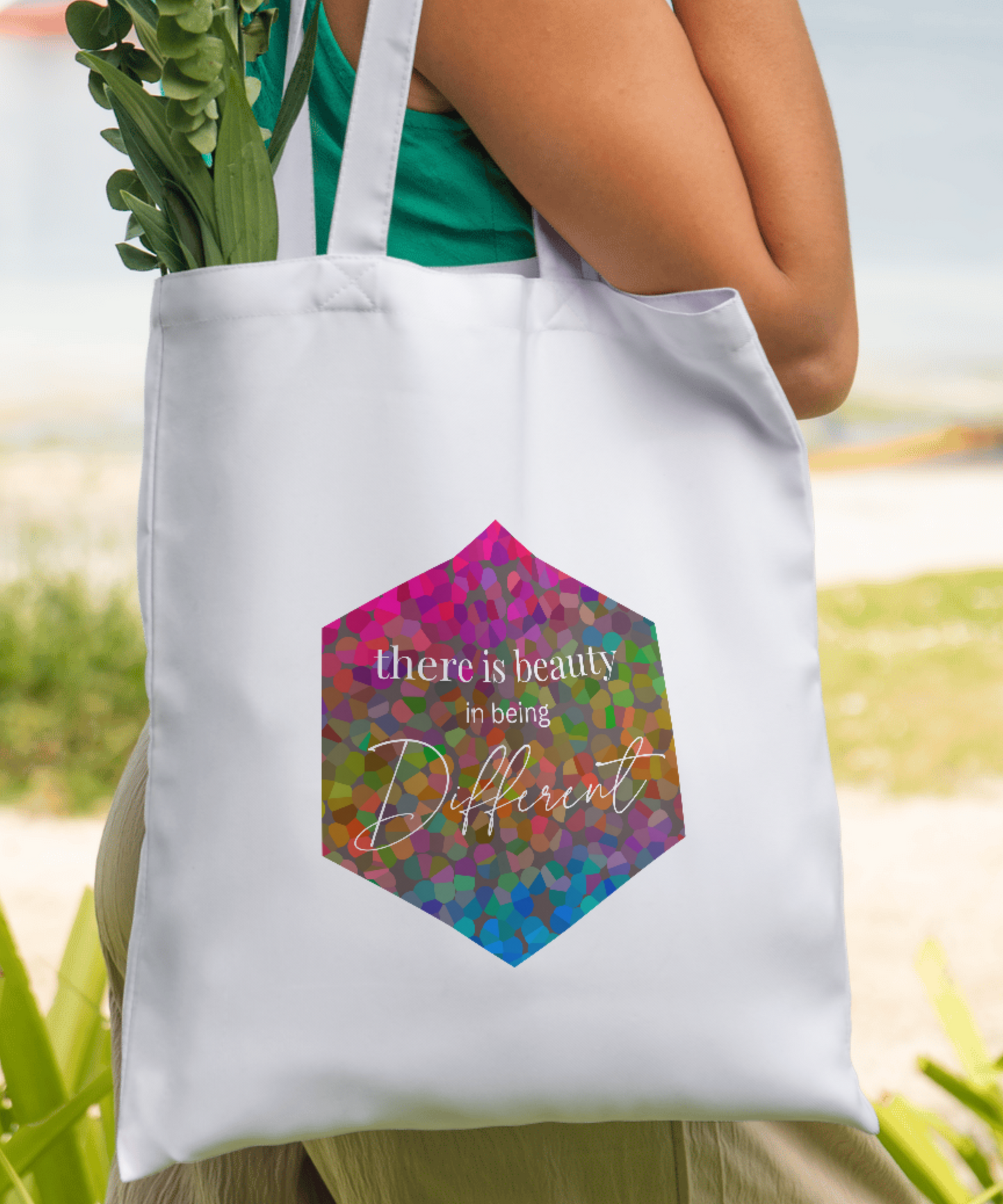 There Is Beauty In Being Different Cotton Canvas Tote Bag