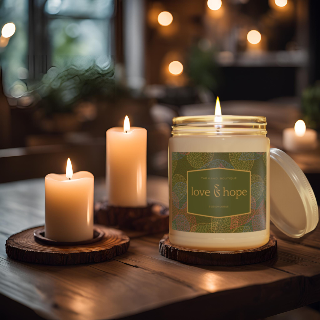 Love & Hope Scented Soy Candles, 9oz