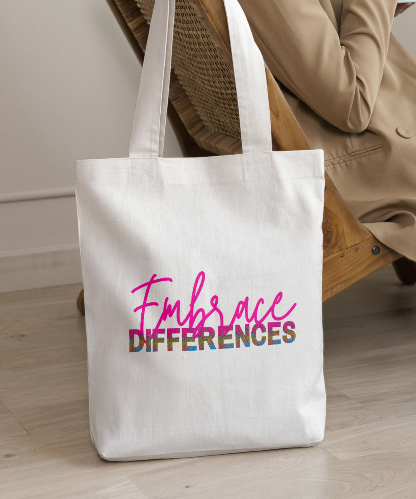 Embrace Differences 1 Cotton Canvas Tote Bag