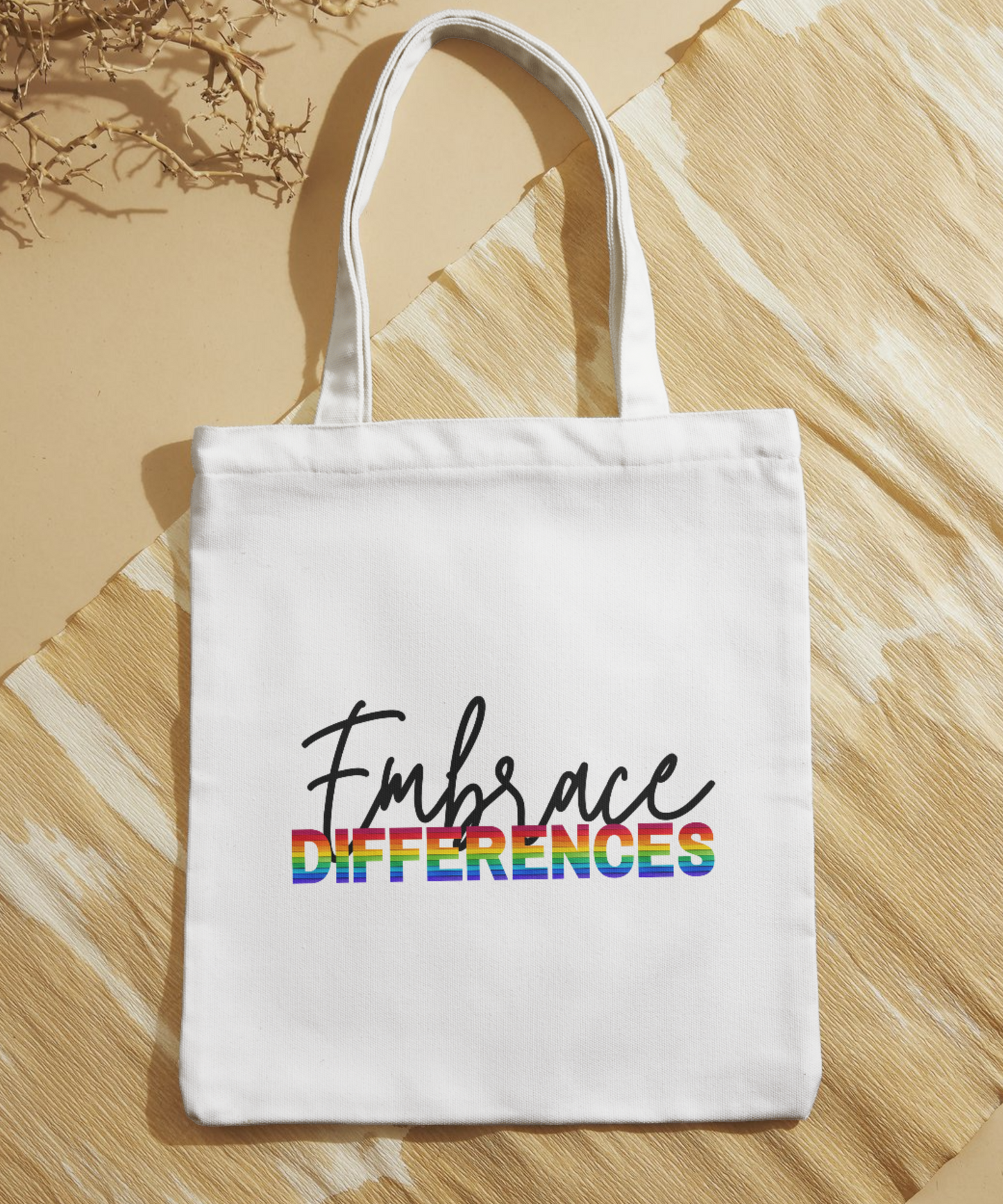 Embrace Differences 2 Cotton Canvas Tote Bag