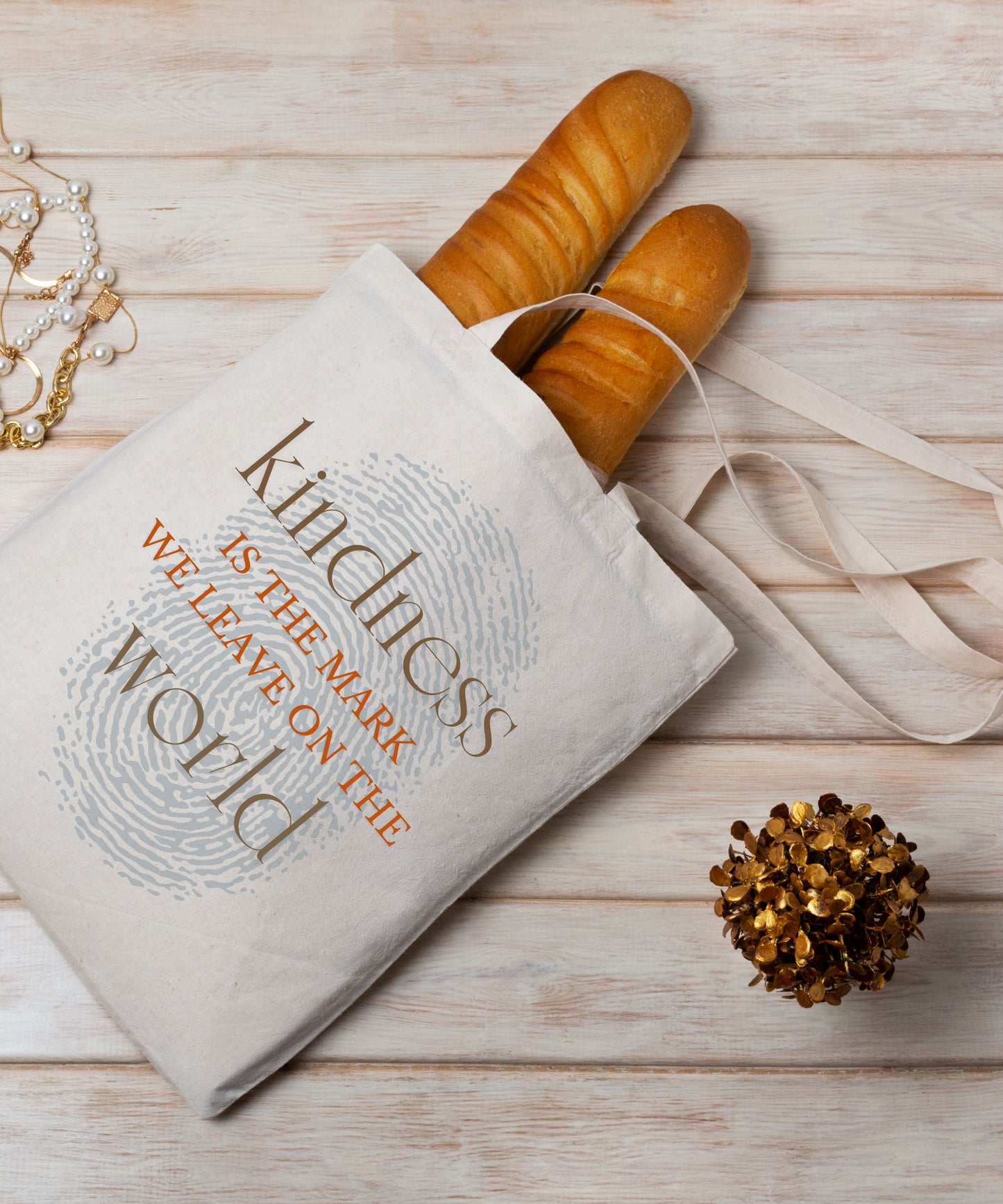 Kindness Is The Mark We Leave Cotton Canvas Tote Bag