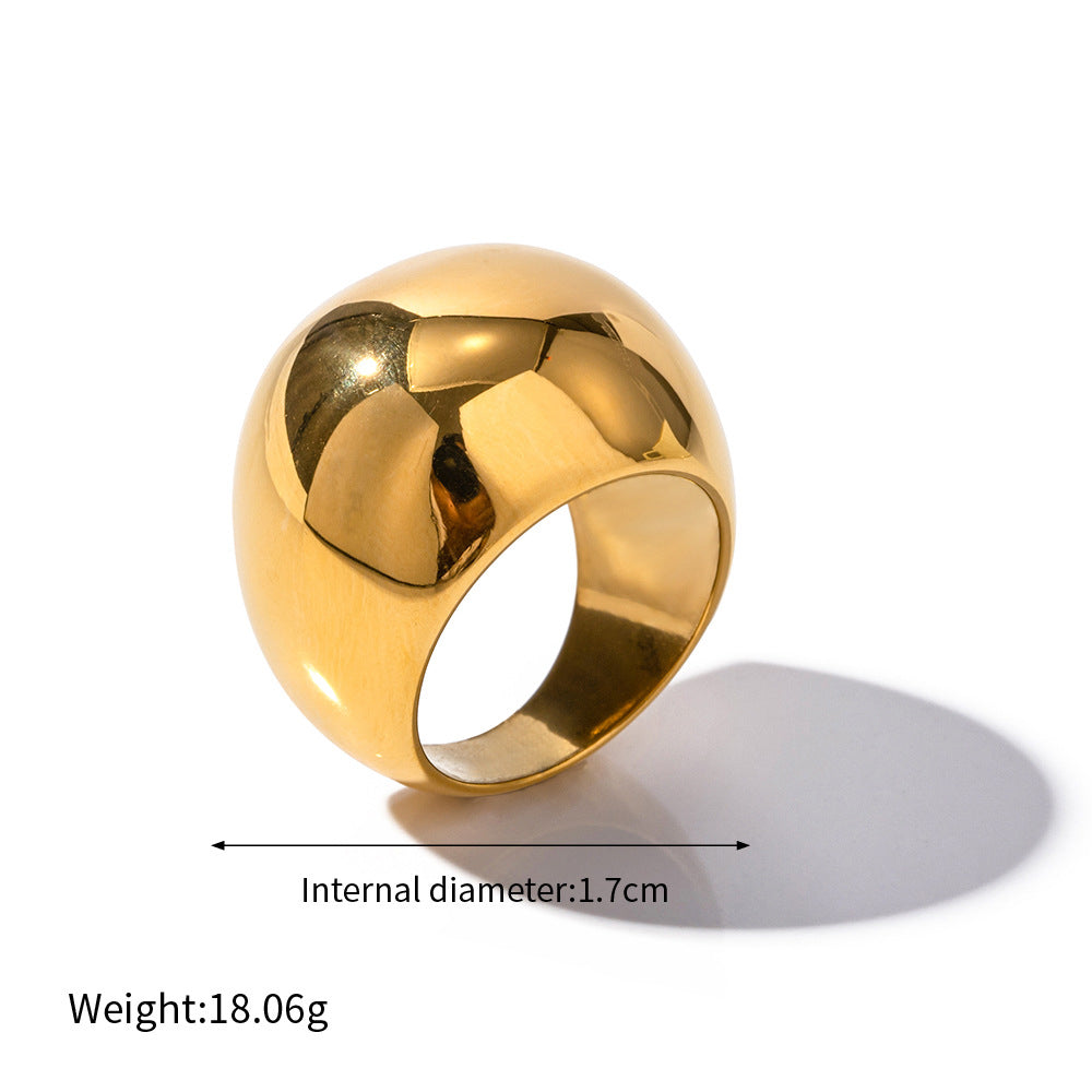 Chunky Gold Spherical Dome Ring