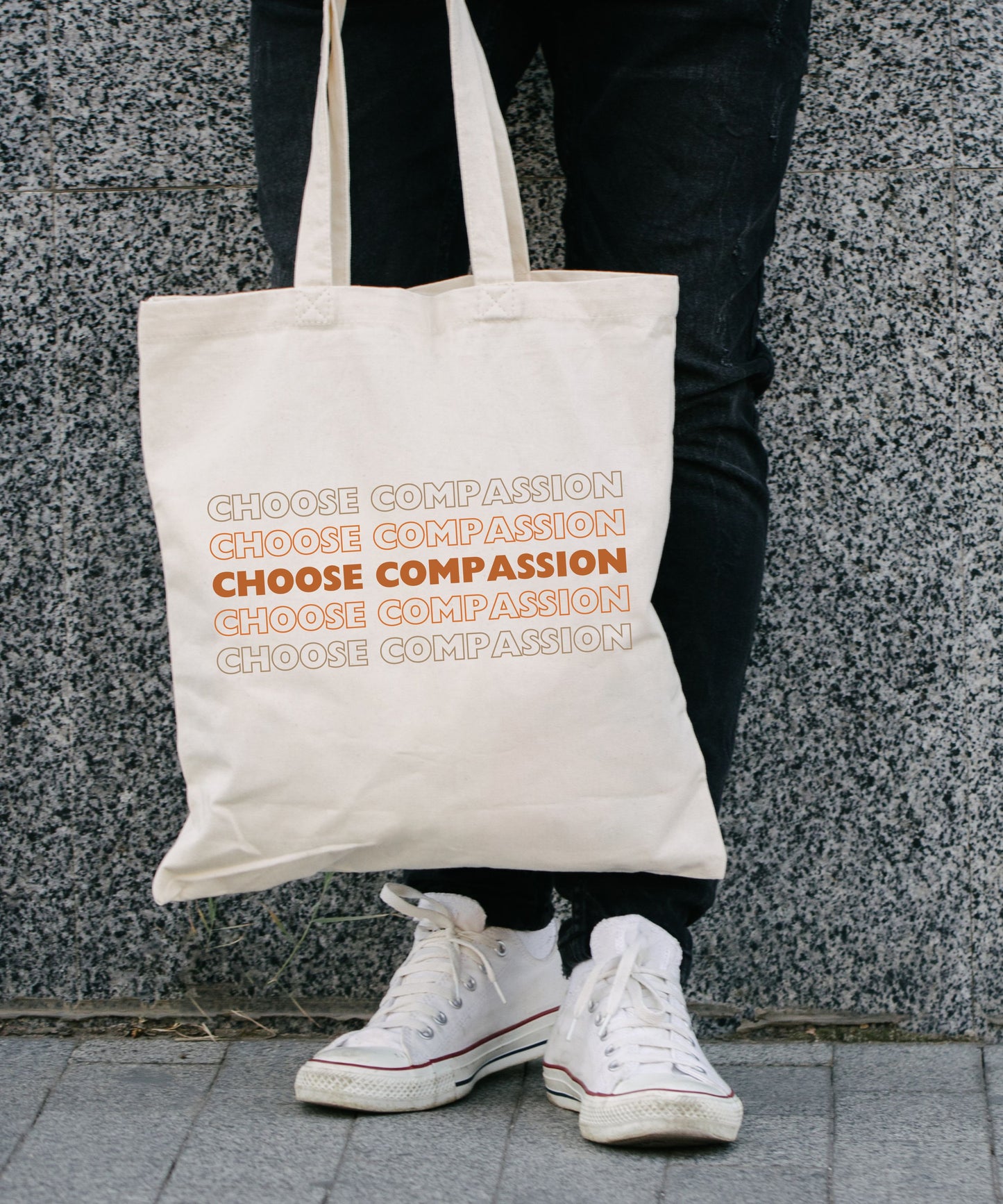 Choose Compassion Cotton Canvas Tote Bag