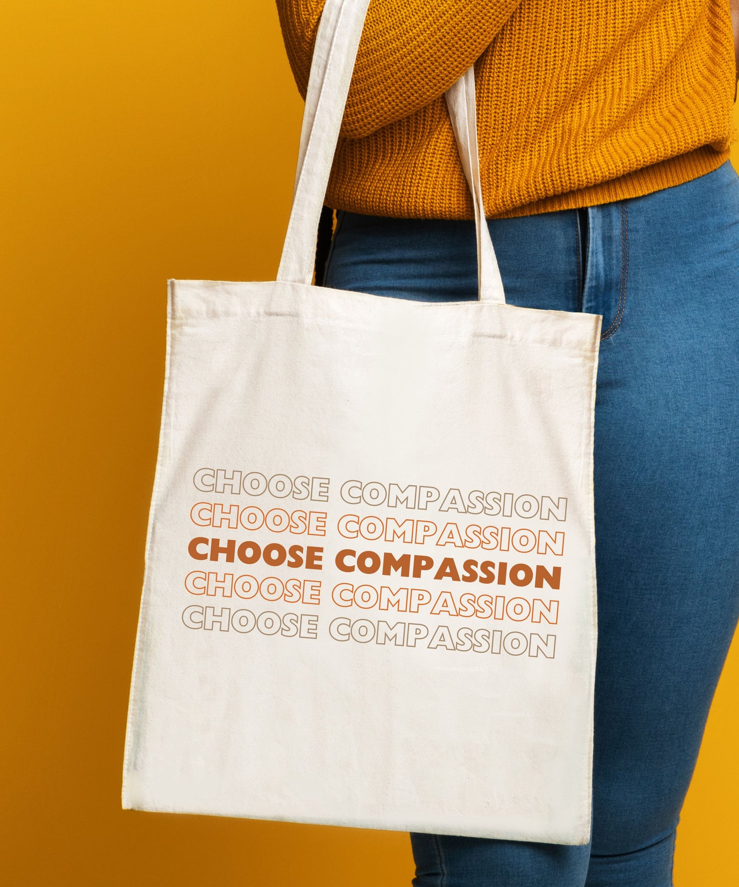 Choose Compassion Cotton Canvas Tote Bag