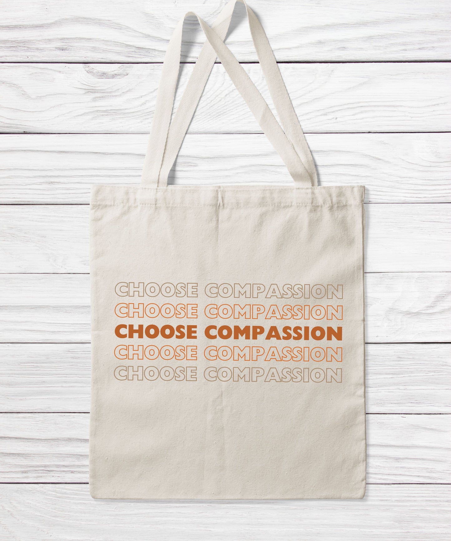 Choose Compassion Cotton Canvas Tote Bag