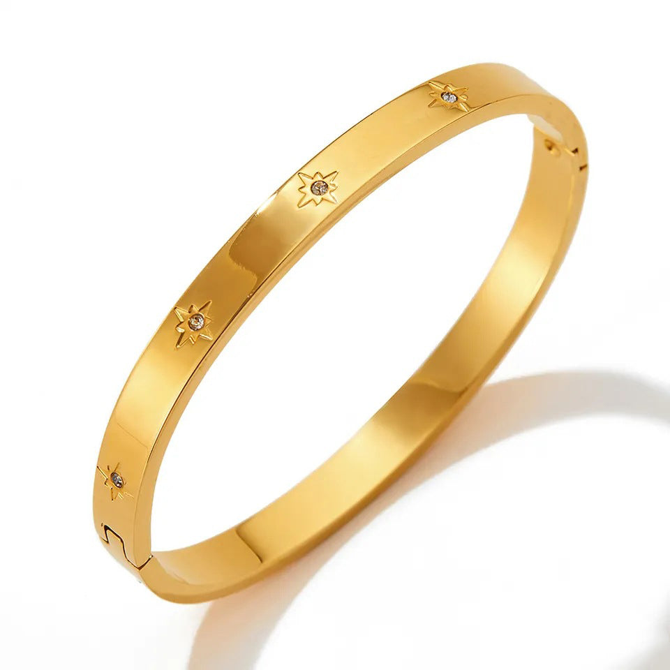 18K Gold-plated Stackable Bangles Each