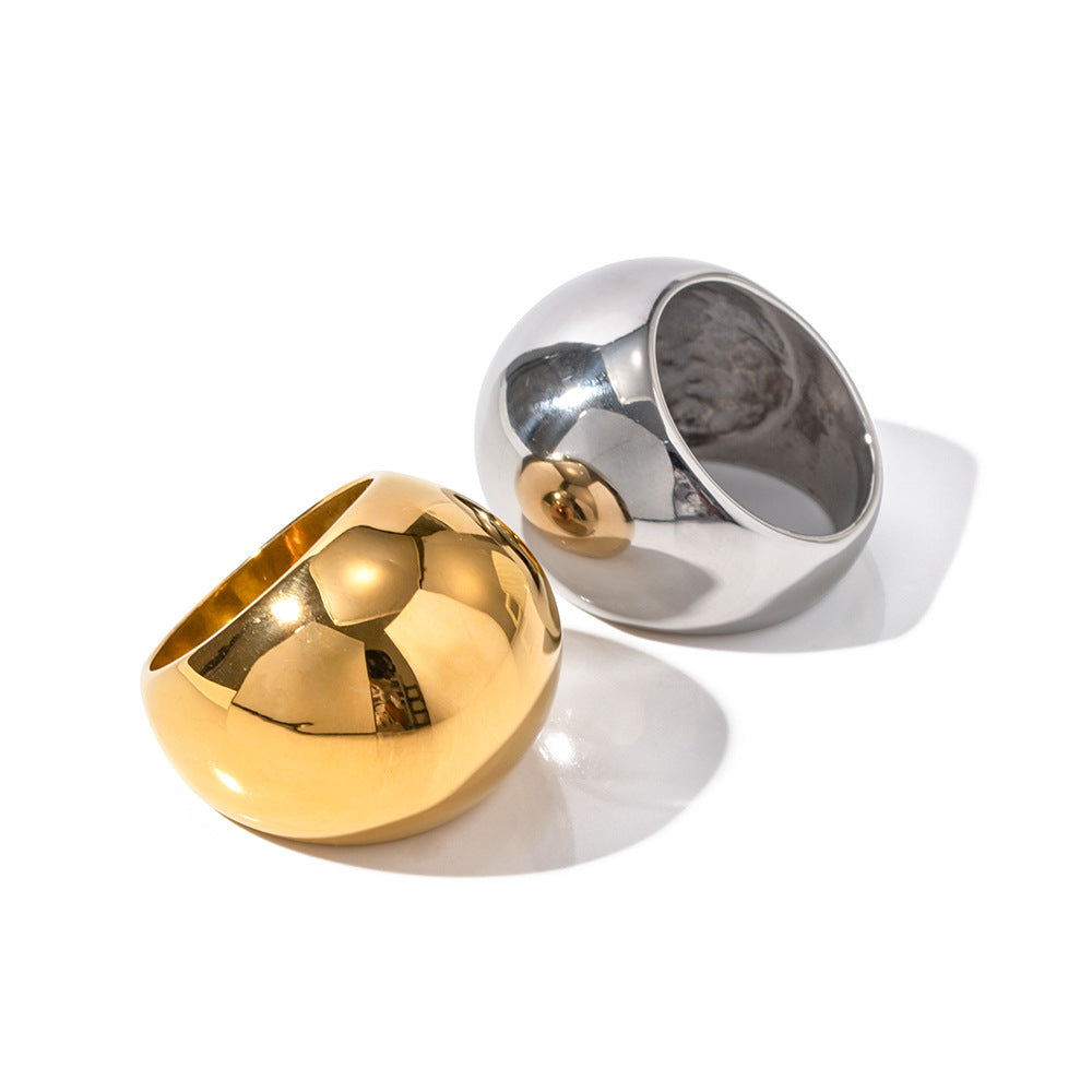 Chunky Gold Spherical Dome Ring