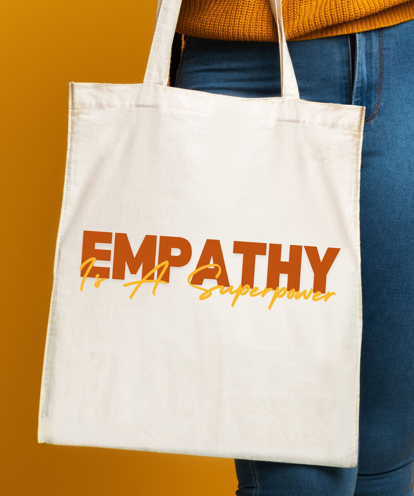 Empathy Is A Superpower Cotton Canvas Tote Bag