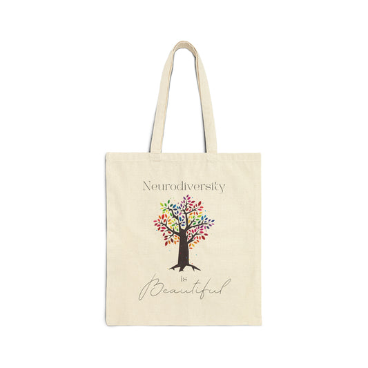 Neurodiversity is Beautiful Cotton Canvas Tote Bag