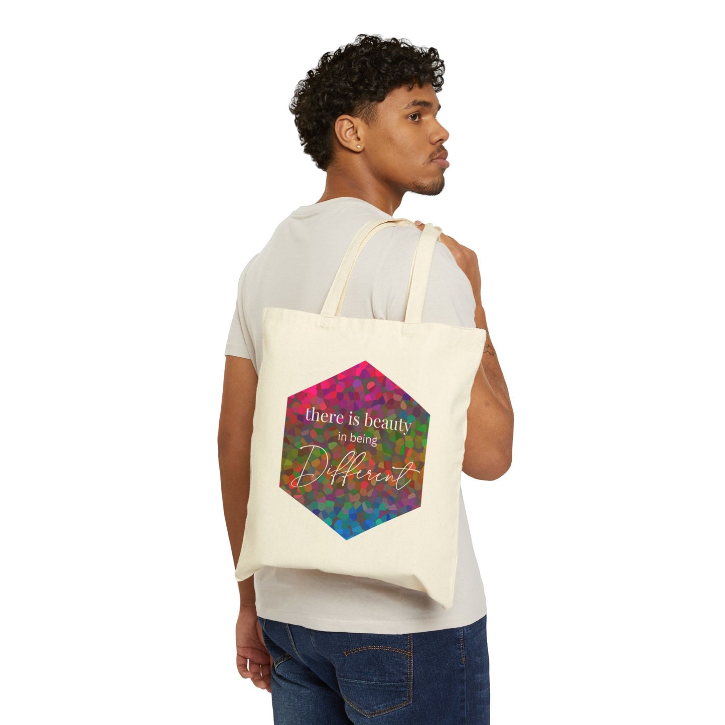 There Is Beauty In Being Different Cotton Canvas Tote Bag