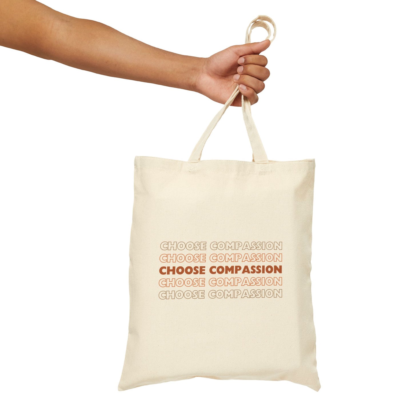 Choose Compassion Cotton Canvas Tote Bag