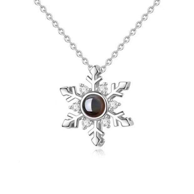 The CZ Snowflake Photo Pendant