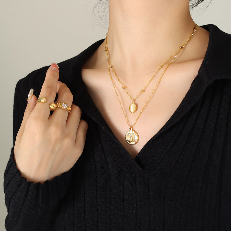 18K Gold-plated Simply Love Layered Necklace