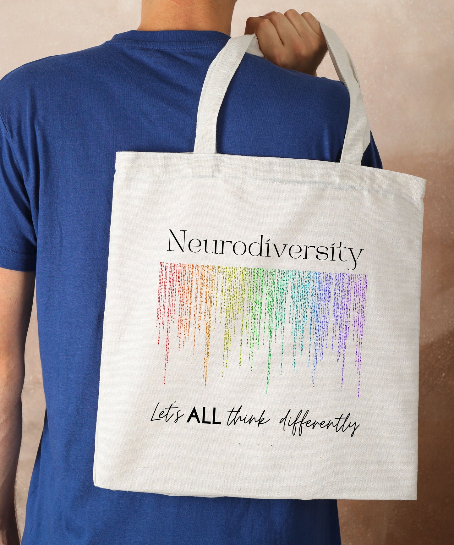 Neurodiversity, Let's All Think Differently1 Cotton Canvas Tote Bag