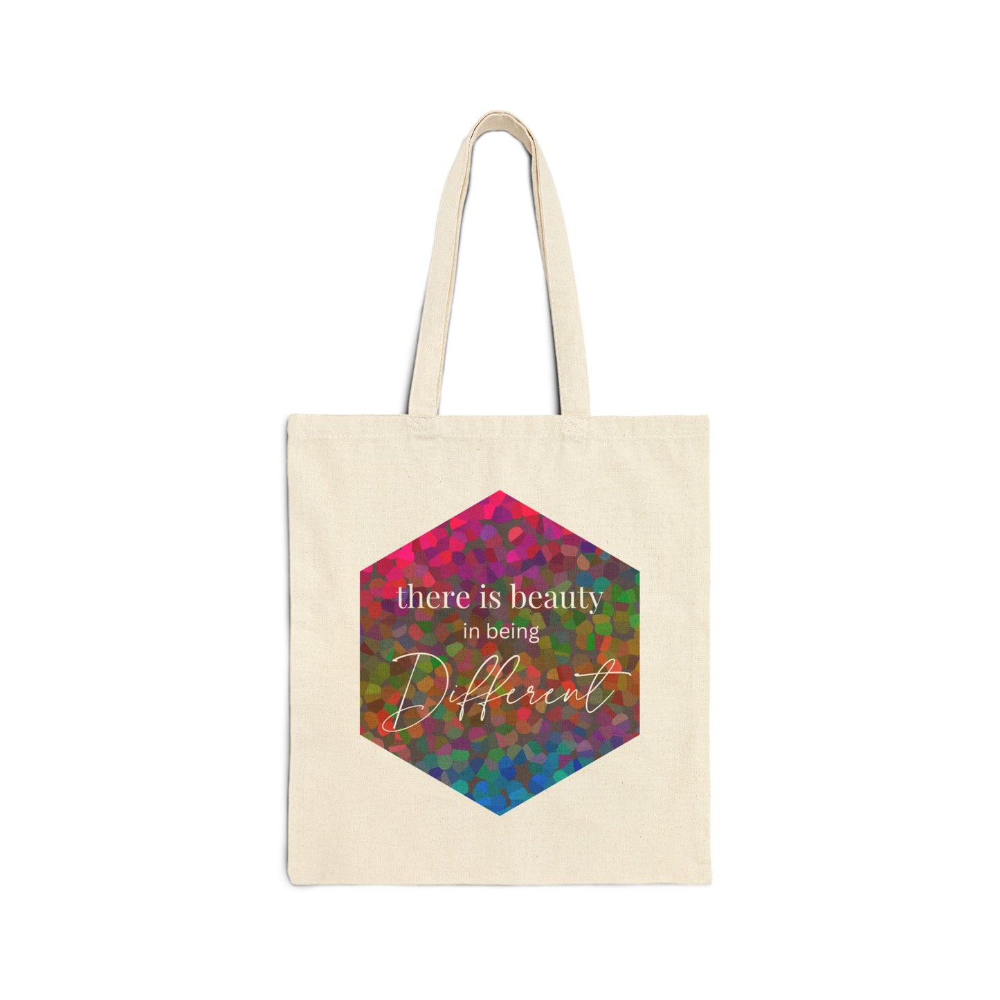 There Is Beauty In Being Different Cotton Canvas Tote Bag