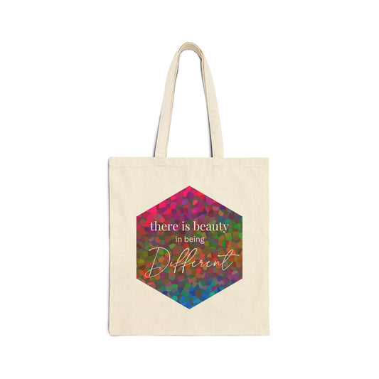 There Is Beauty In Being Different Cotton Canvas Tote Bag