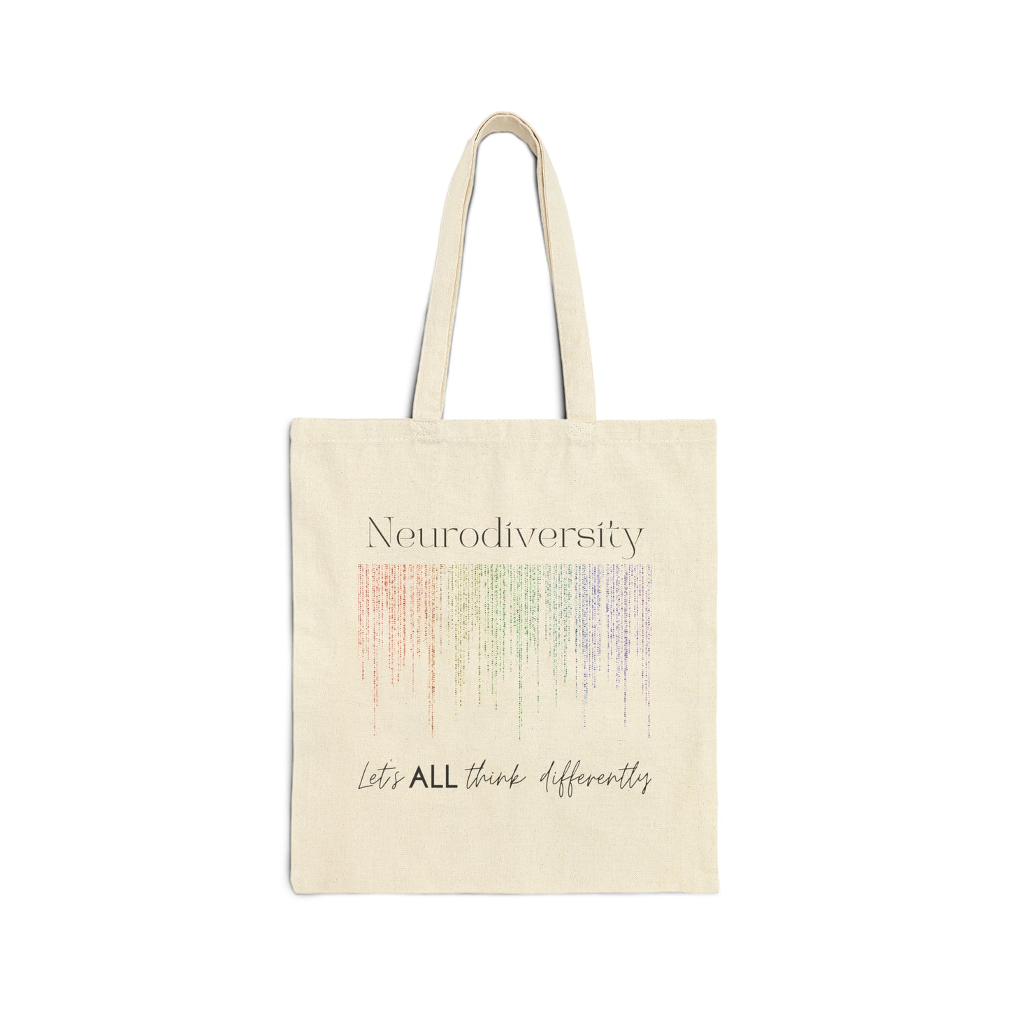 Neurodiversity, Let's All Think Differently1 Cotton Canvas Tote Bag