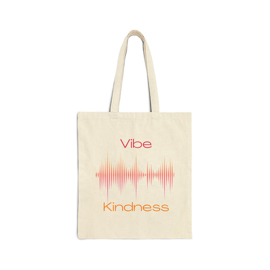 Vibe Kindness Cotton Canvas Tote Bag