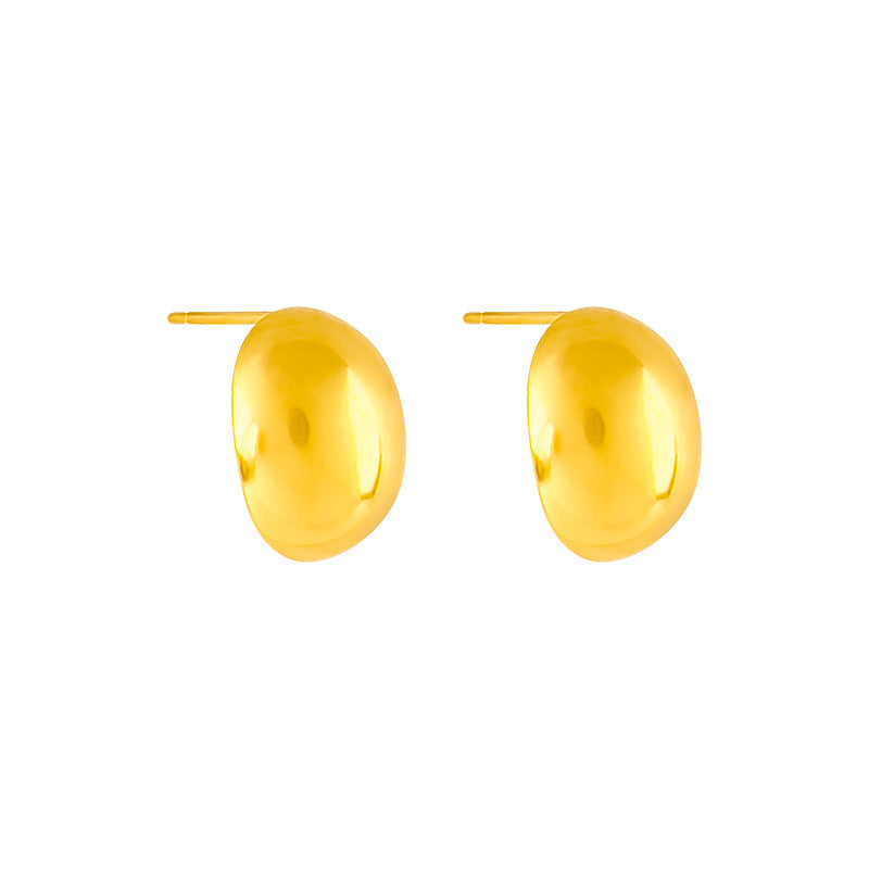 18K Gold-plated Bean Earrings