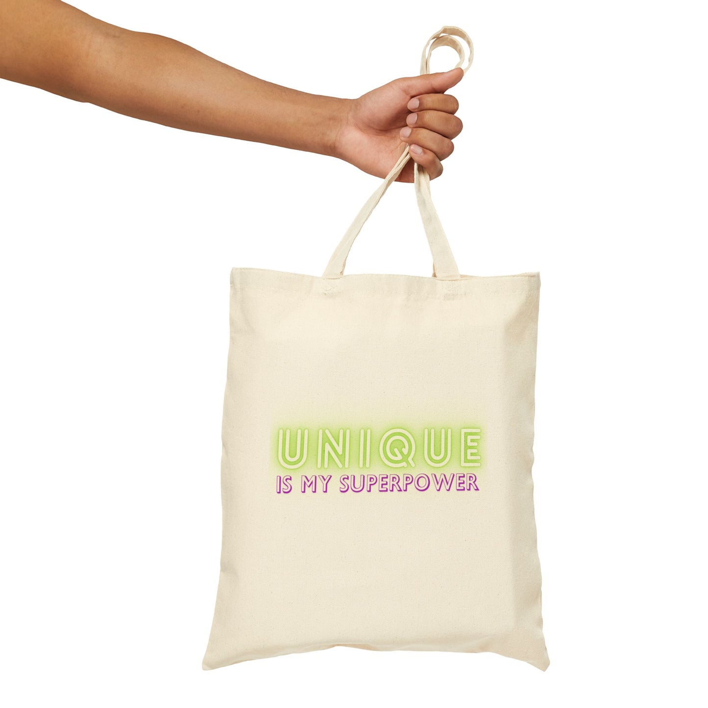 Unique Is My Superpower Cotton Canvas Tote Bag