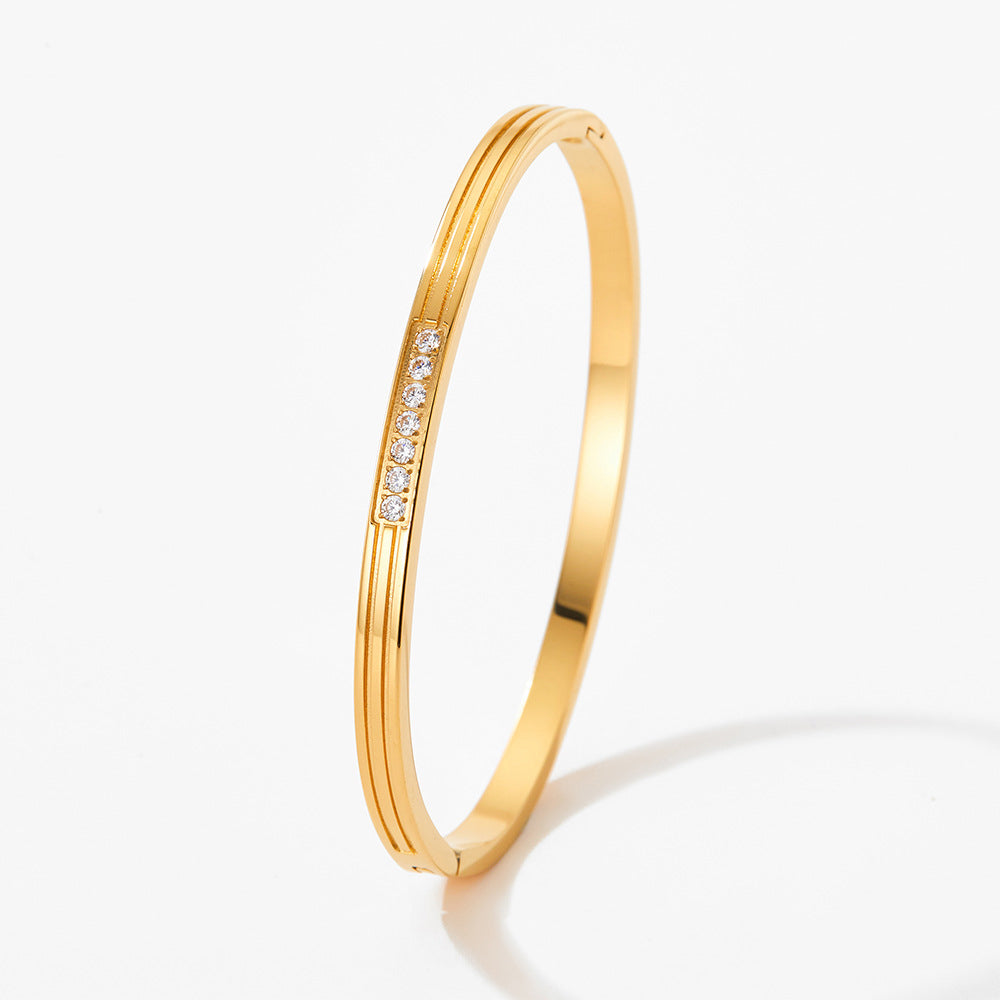 18K Gold-plated Stackable Bangles Each