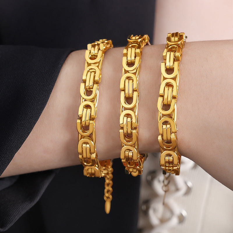 18K Gold-plated Mod Byzantine Bracelet