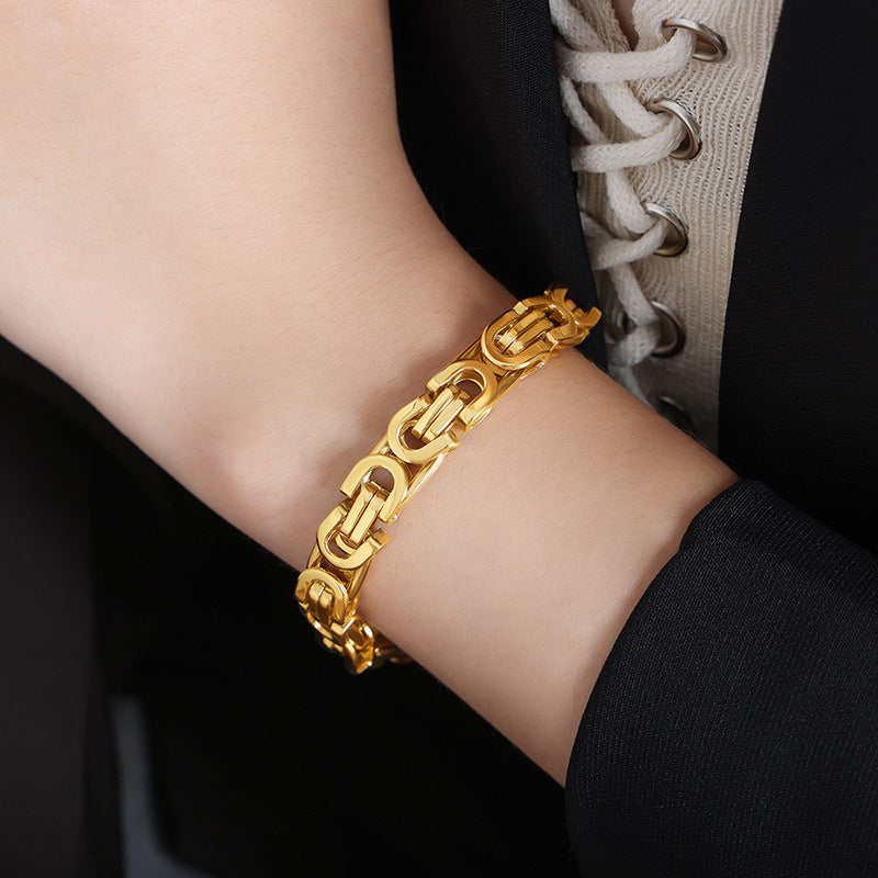 18K Gold-plated Mod Byzantine Bracelet