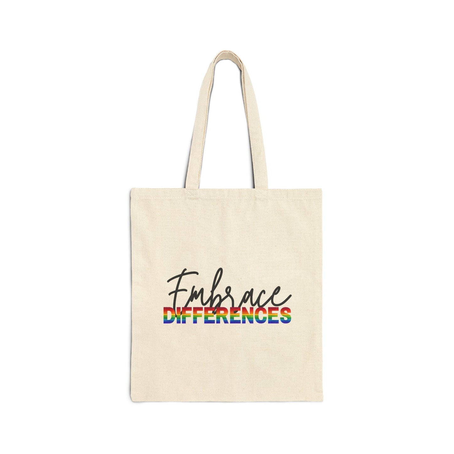 Embrace Differences 2 Cotton Canvas Tote Bag