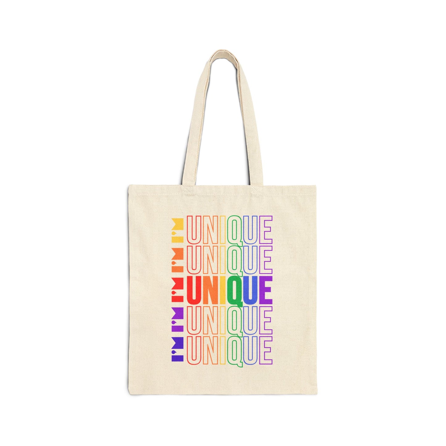 I'm Unique Cotton Canvas Tote Bag