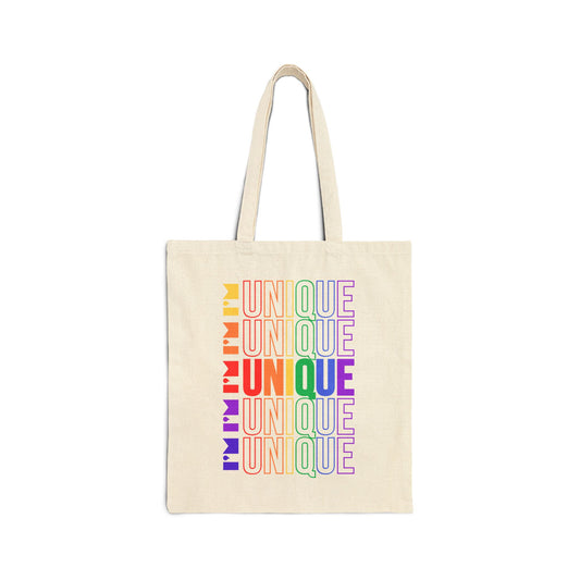 I'm Unique Cotton Canvas Tote Bag