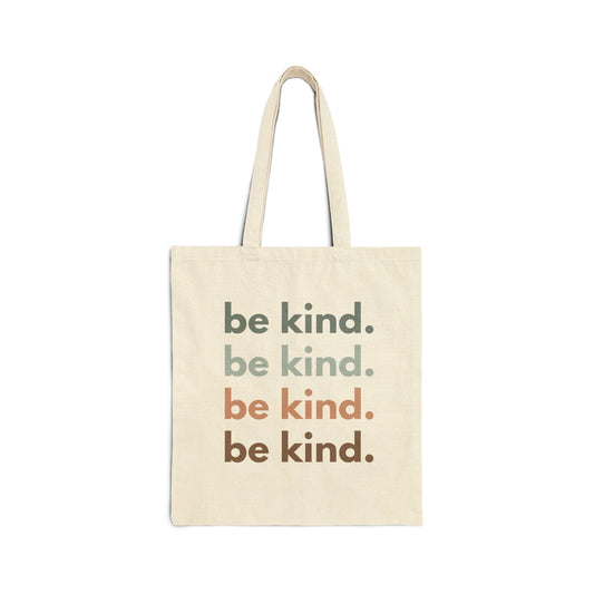 Be Kind 4 Cotton Canvas Tote Bag