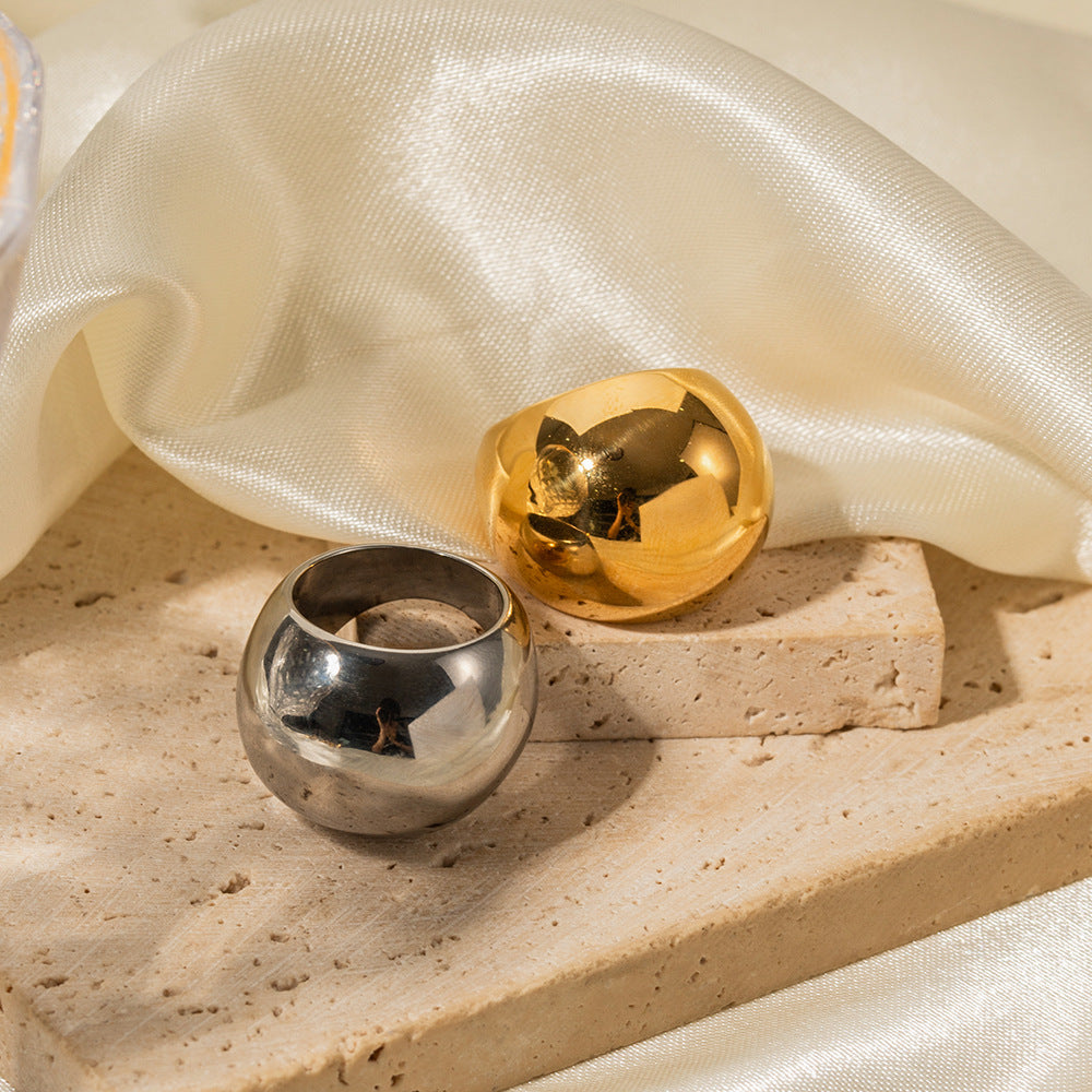 Chunky Gold Spherical Dome Ring