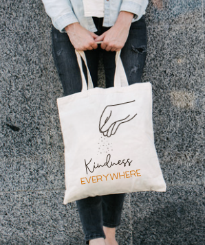 Sprinkle Kindness Everywhere Cotton Canvas Tote Bag