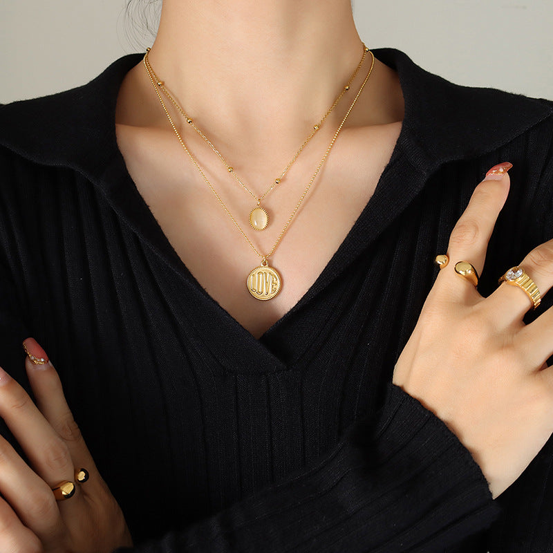 18K Gold-plated Simply Love Layered Necklace