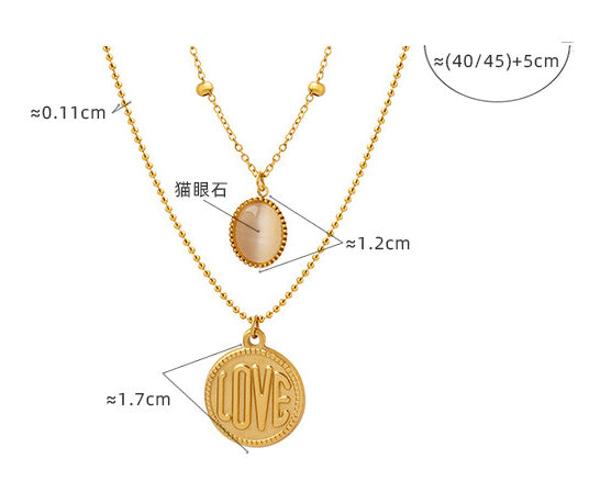 18K Gold-plated Simply Love Layered Necklace