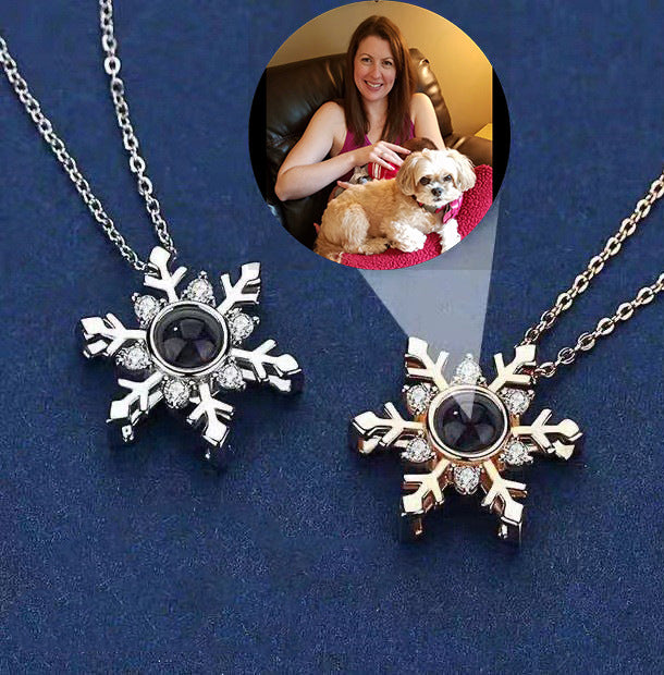 The CZ Snowflake Photo Pendant