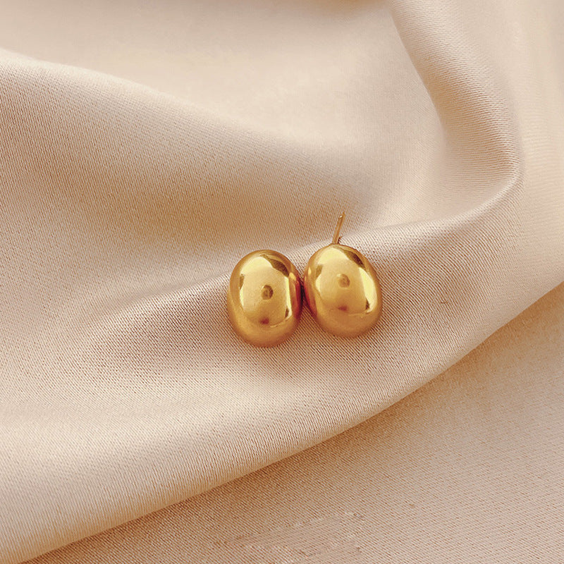 18K Gold-plated Bean Earrings