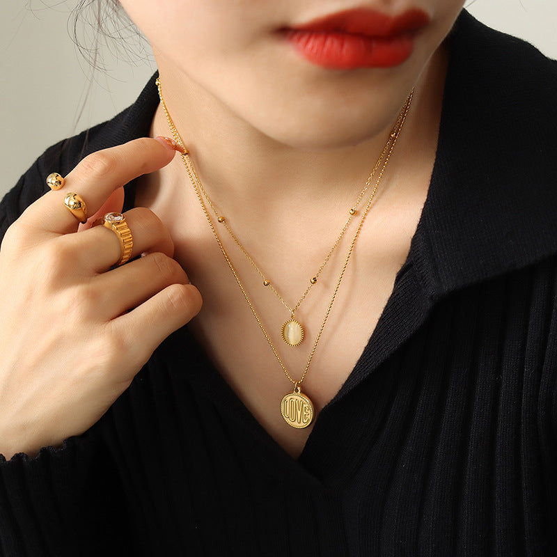 18K Gold-plated Simply Love Layered Necklace