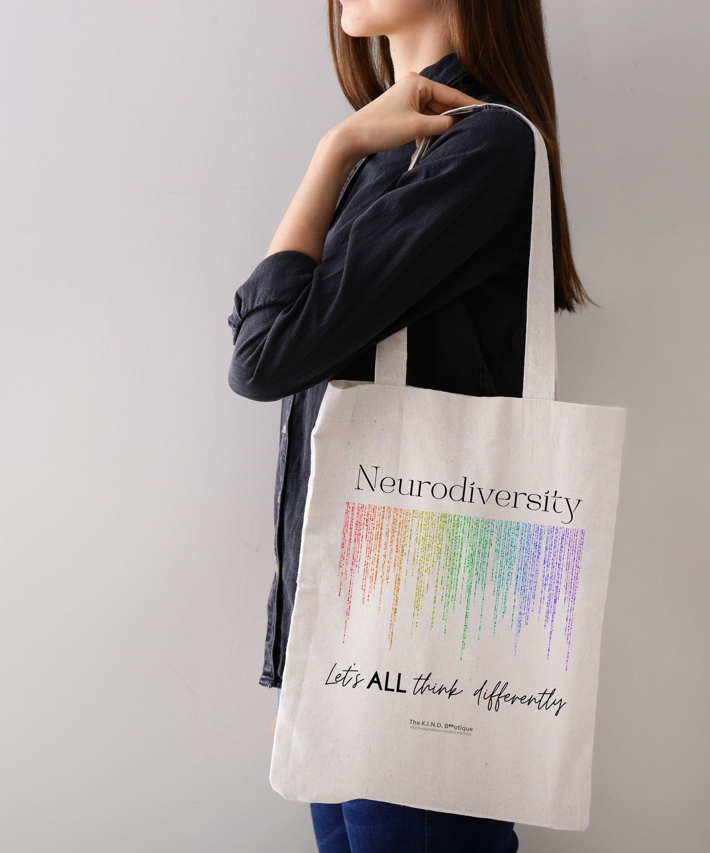 Neurodiversity, Let's All Think Differently1 Cotton Canvas Tote Bag